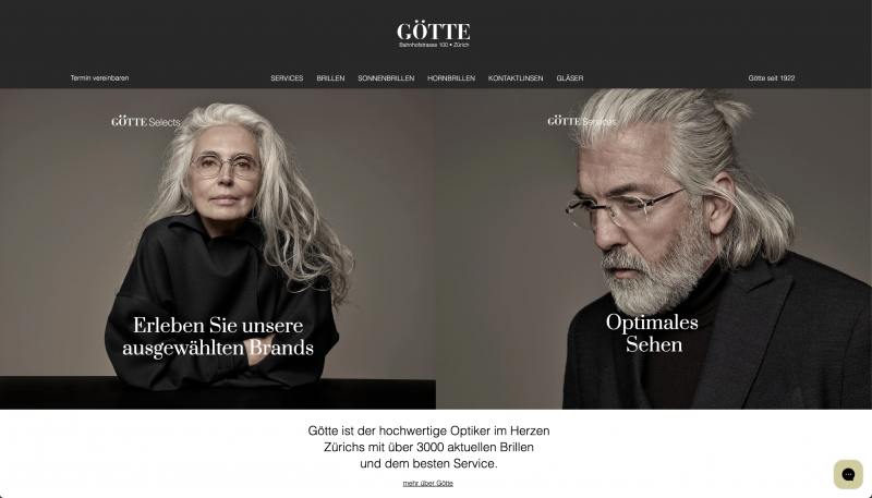 Advertising Agency Zug Zurich | Web Design, Programming, Photography, Film, Graphic Design & Branding | Götte Optik